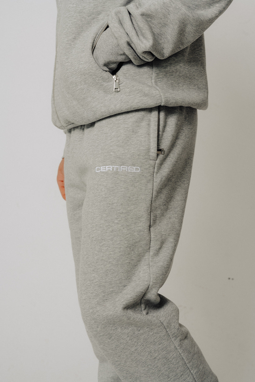 Certified Icon Tracksuit Grey Zip Up