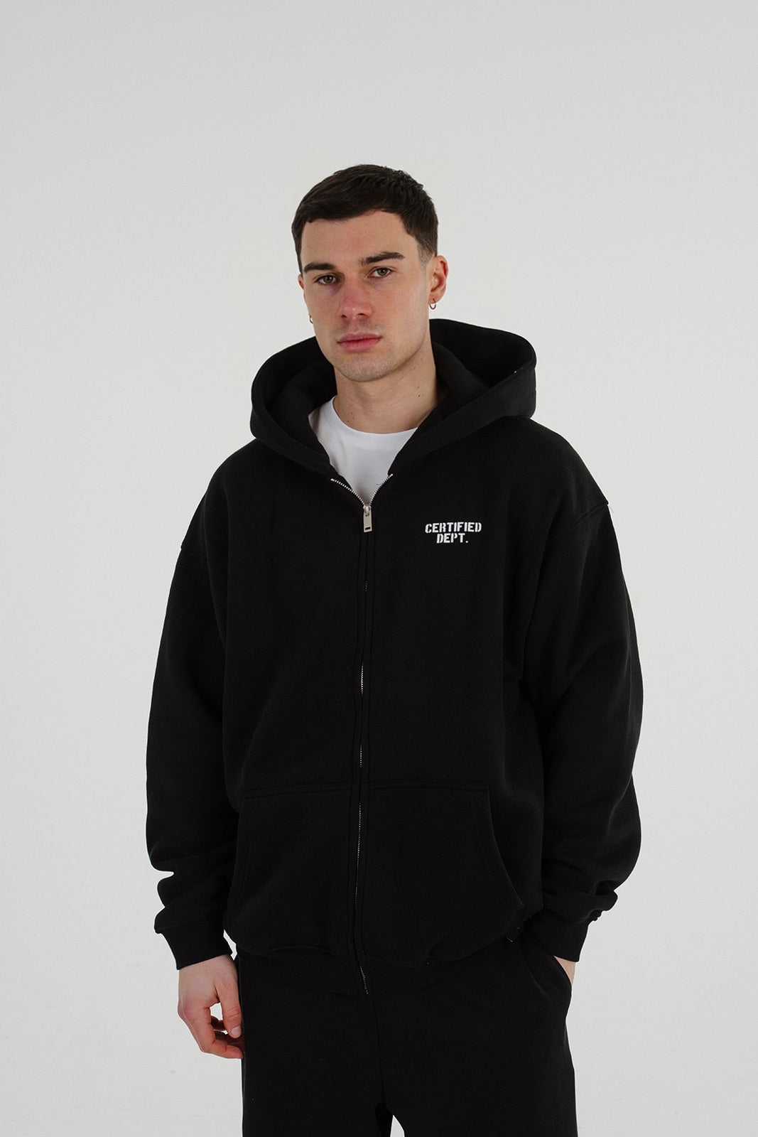 Certified Dept Zip Hoodie Black