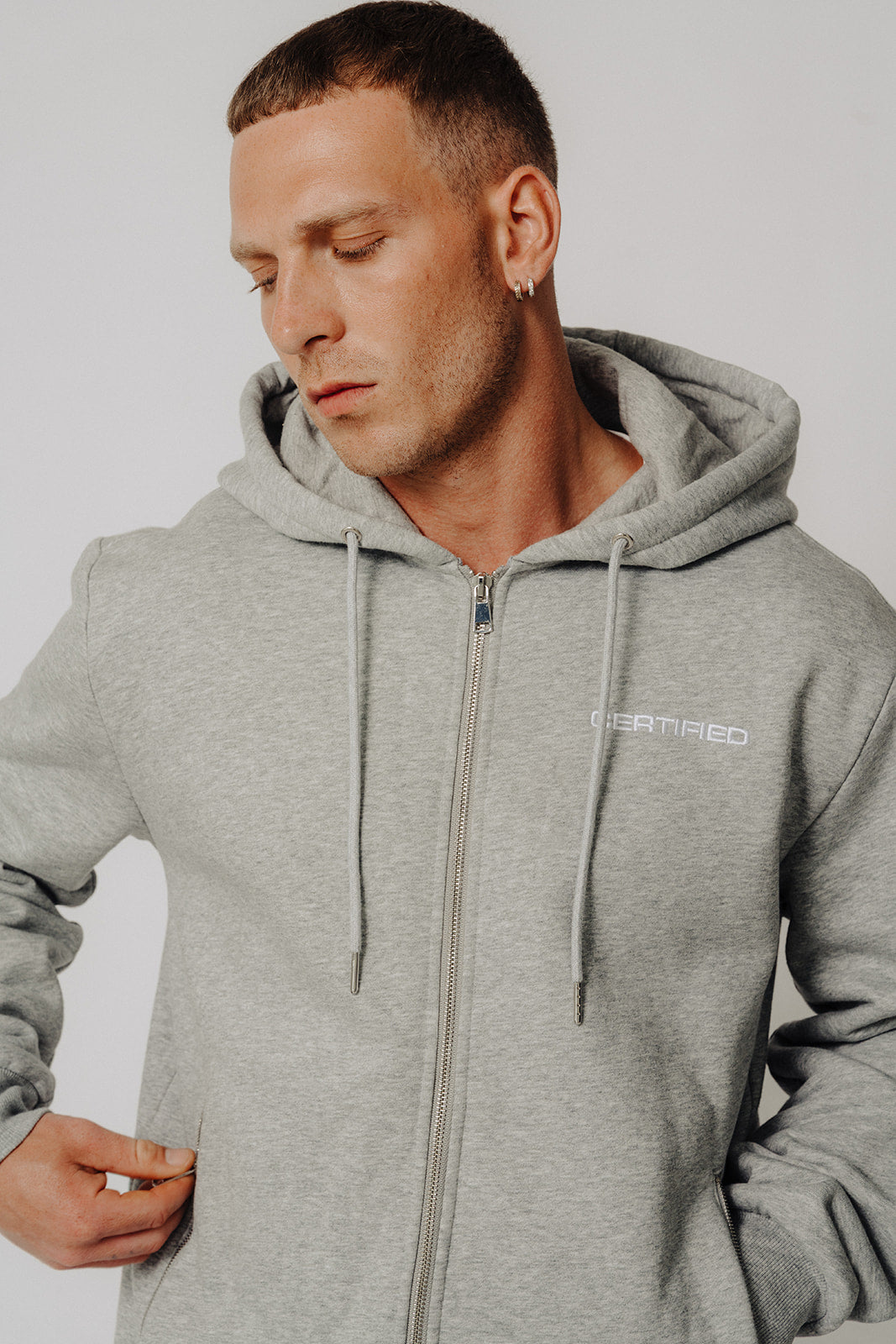 Certified Icon Tracksuit Grey Zip Up
