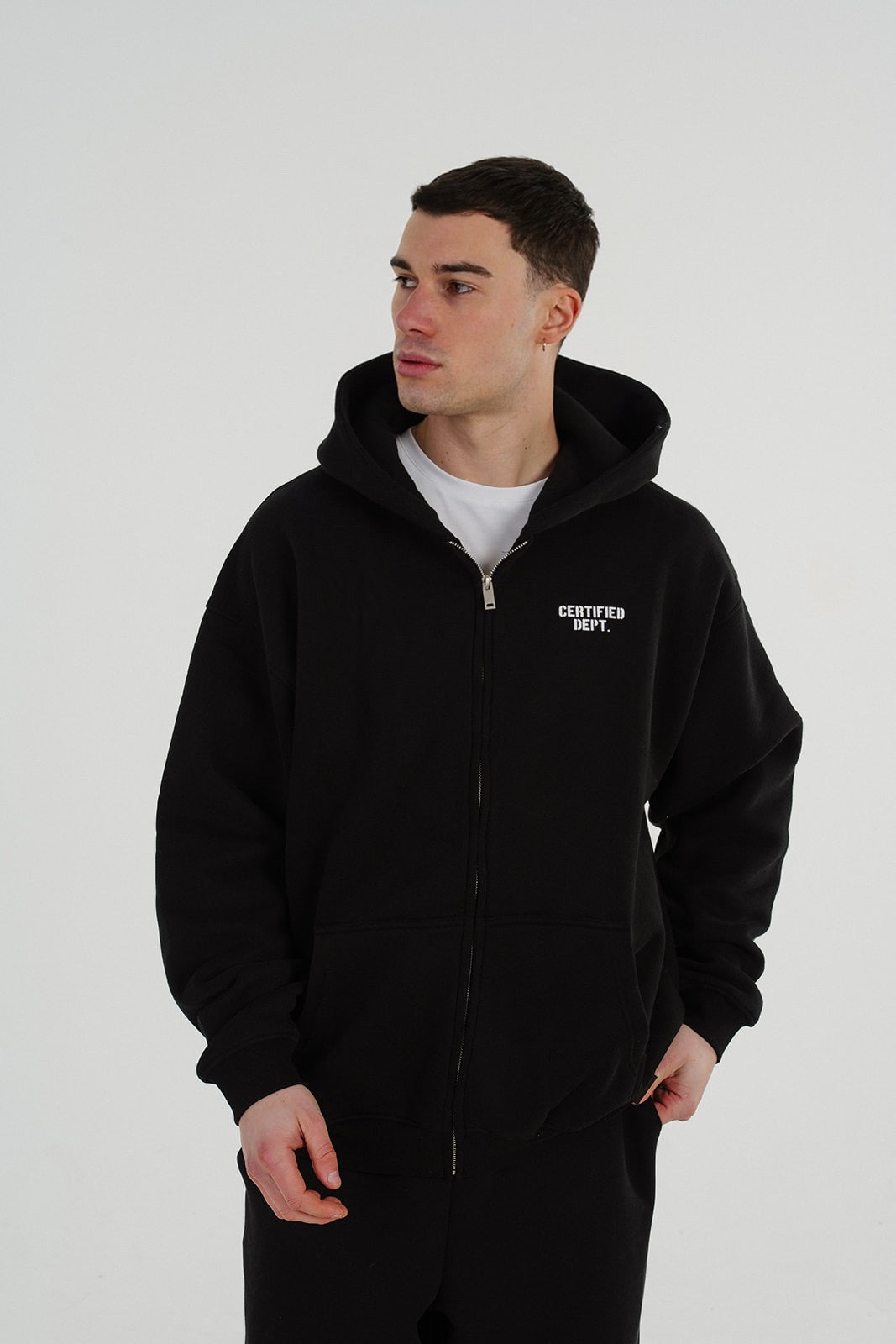 Certified Dept Zip Hoodie Black
