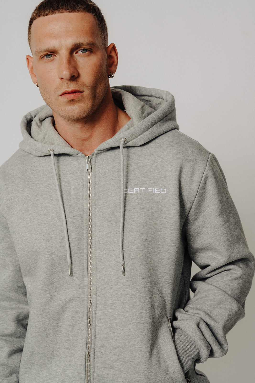 Certified Icon Tracksuit Grey Zip Up
