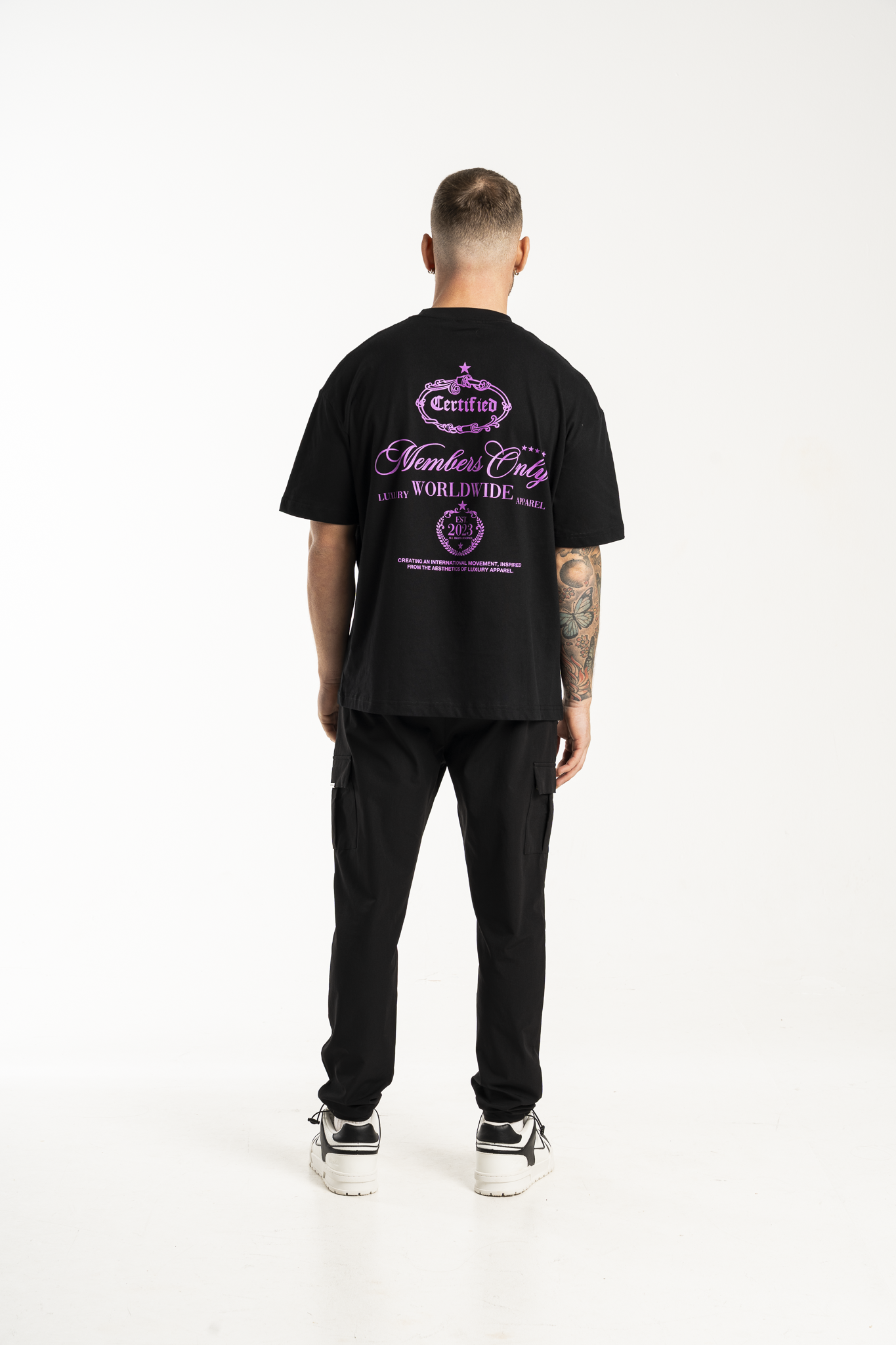 Members Club Tee Grey Purple