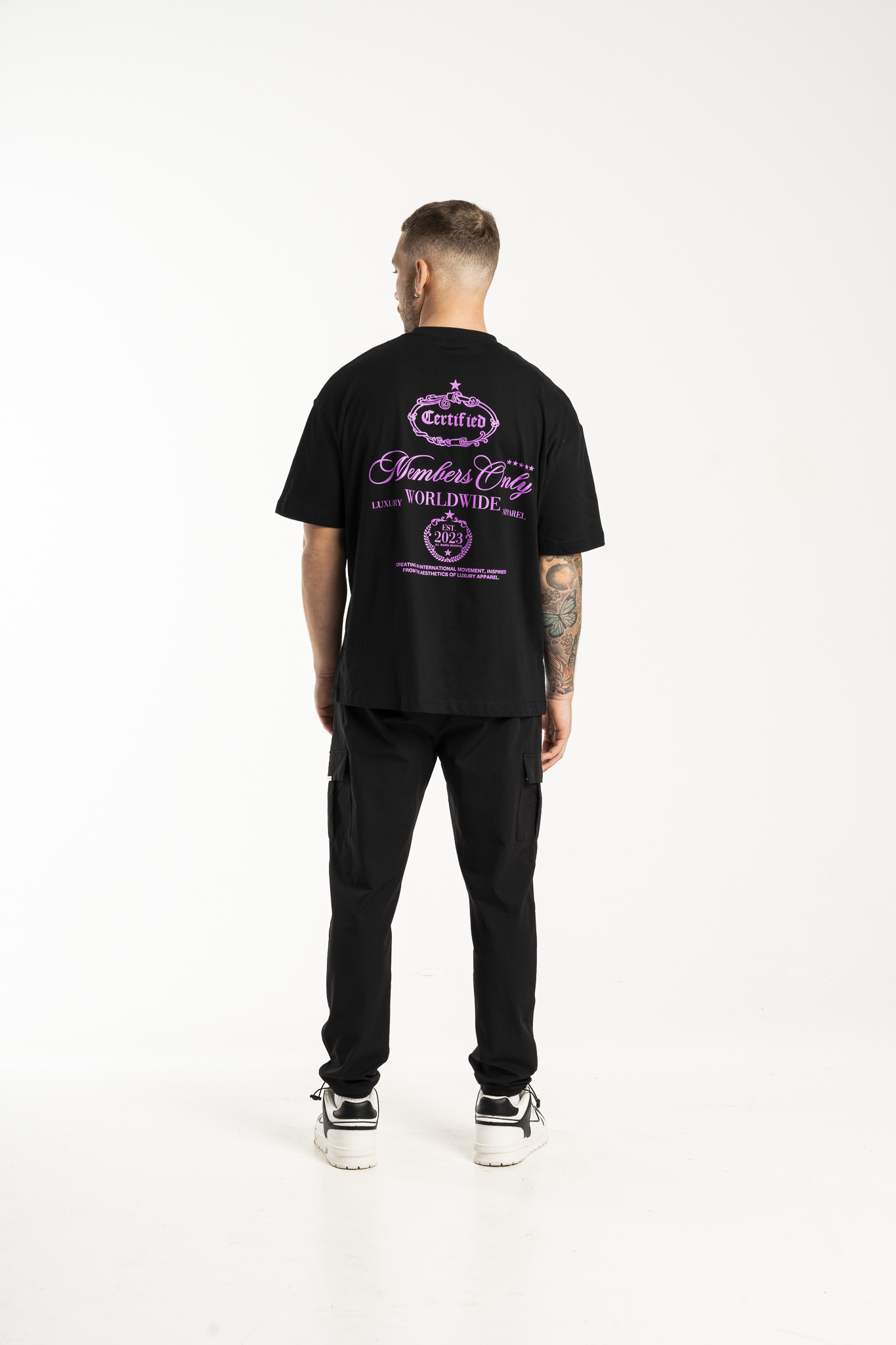 Members Club Tee Grey Purple