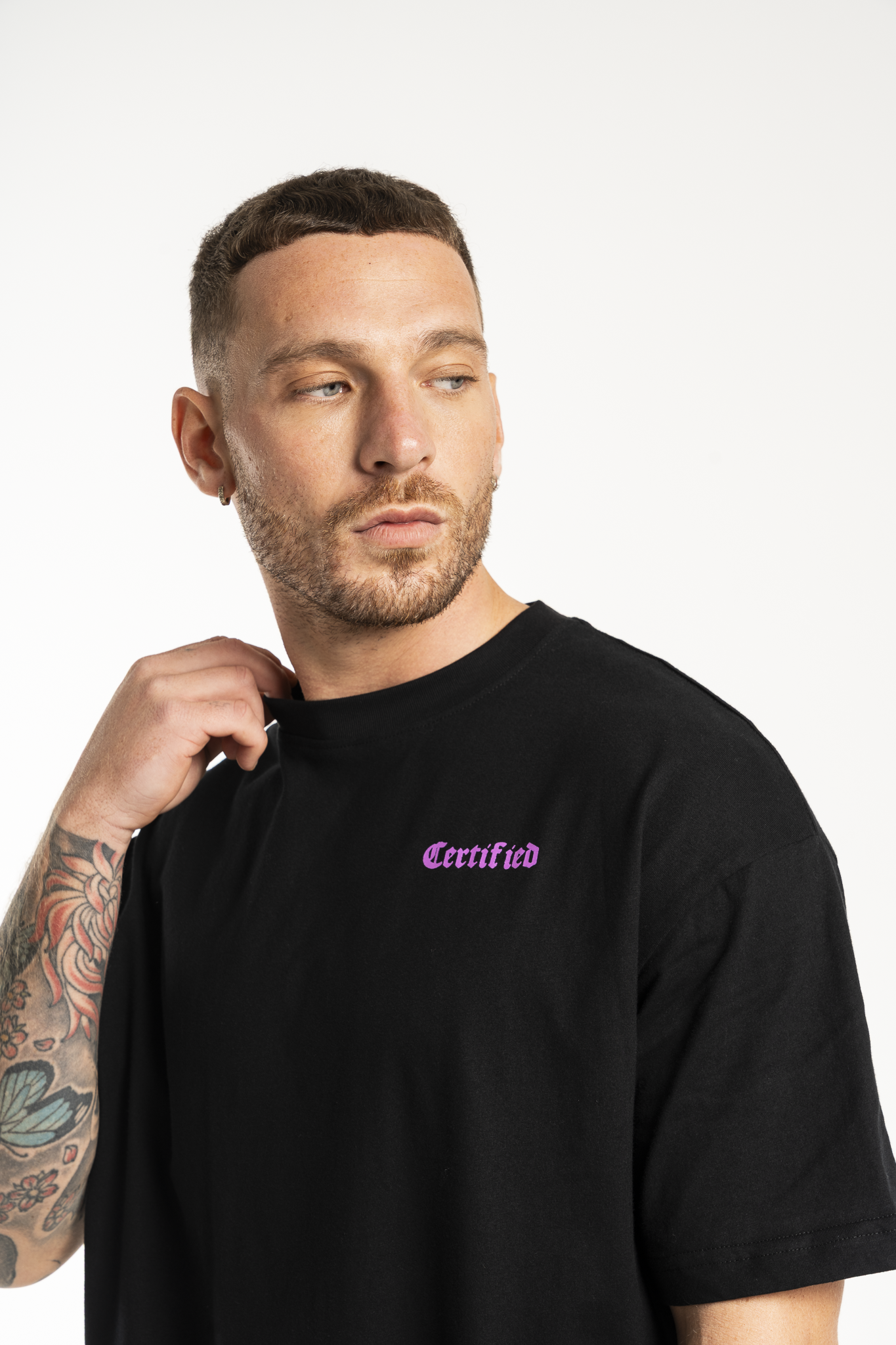 Members Club Tee Grey Purple