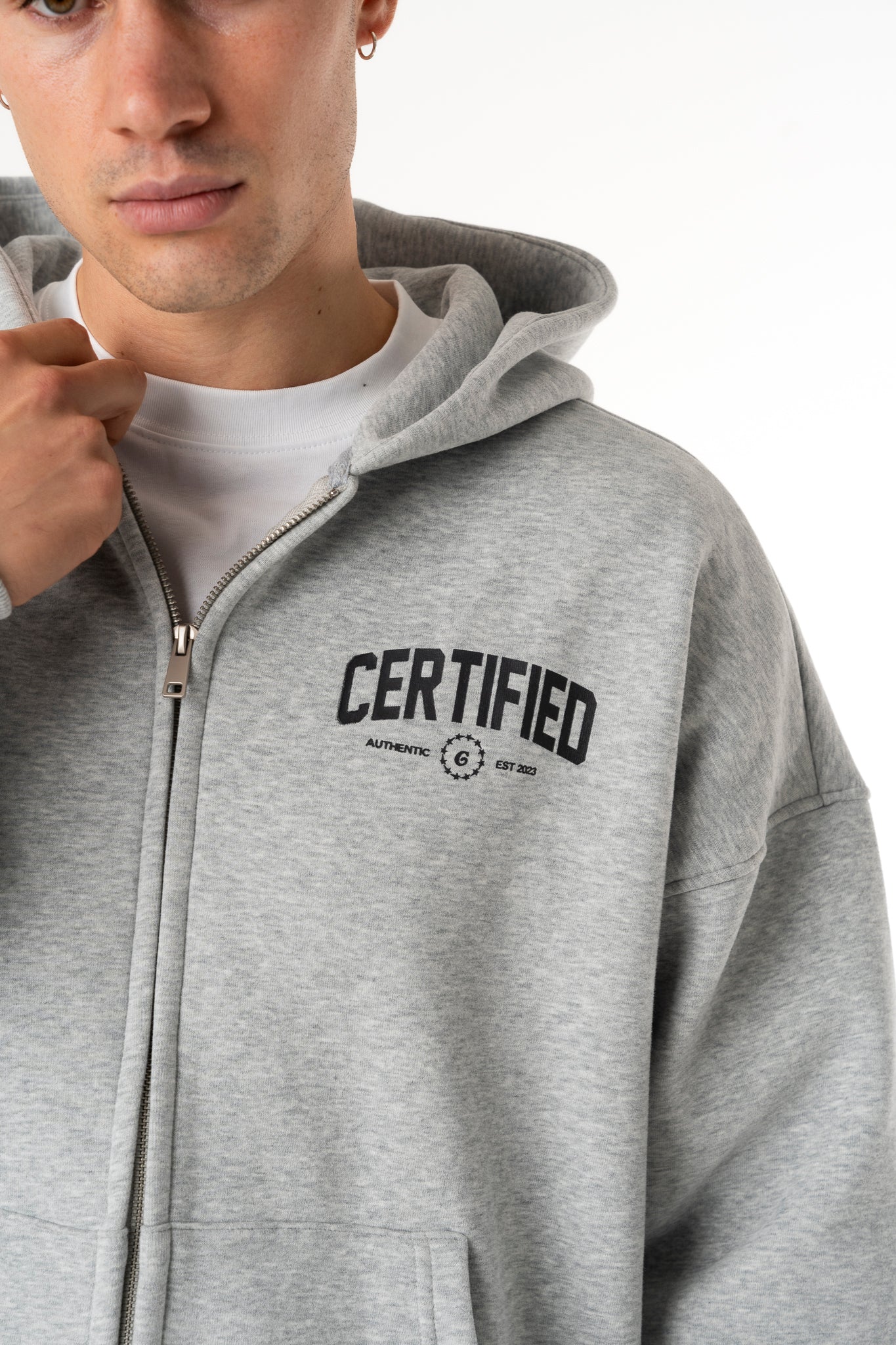 Certified Men's Zip Hoodie Grey