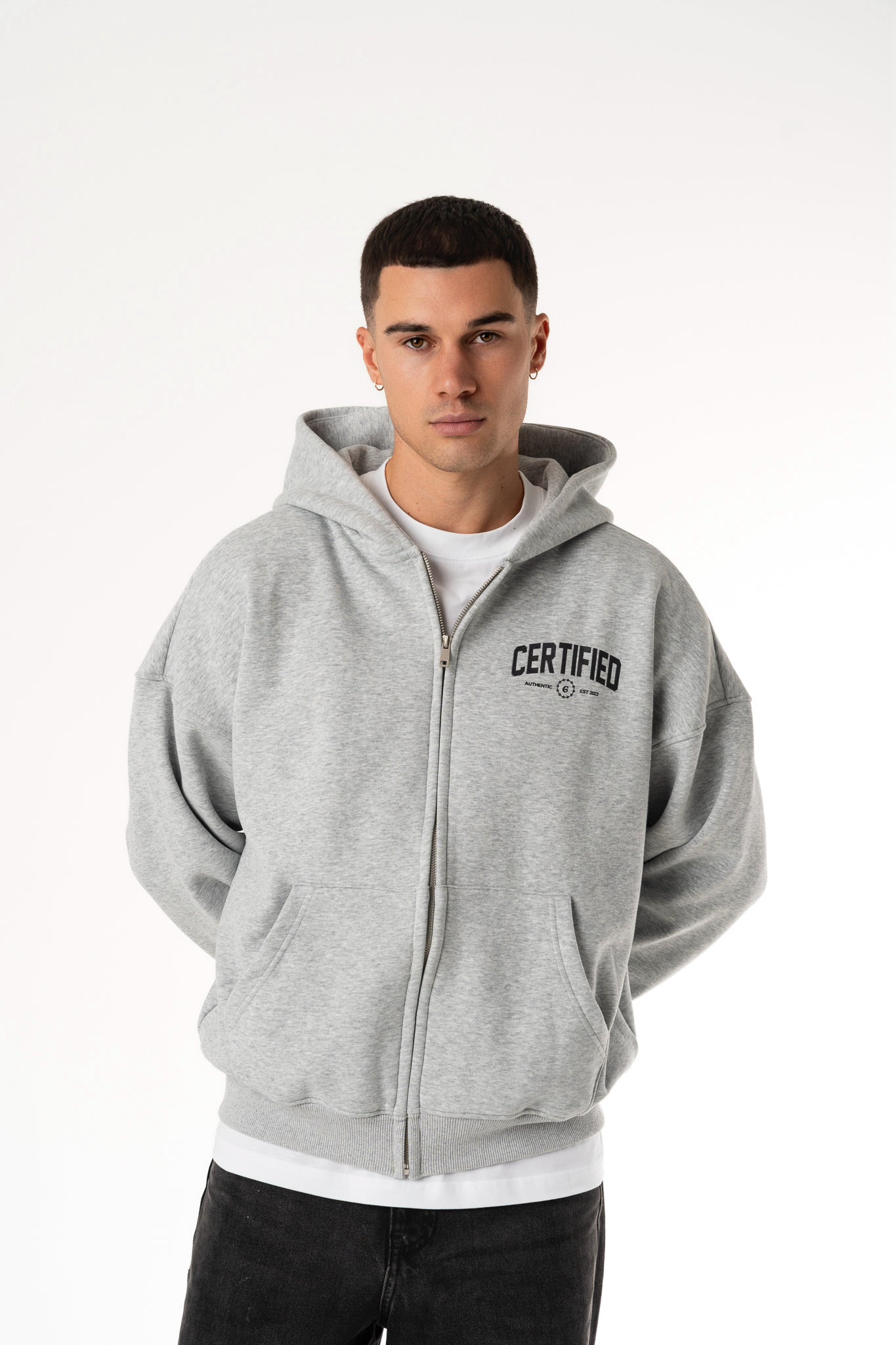 Certified Men's Zip Hoodie Grey