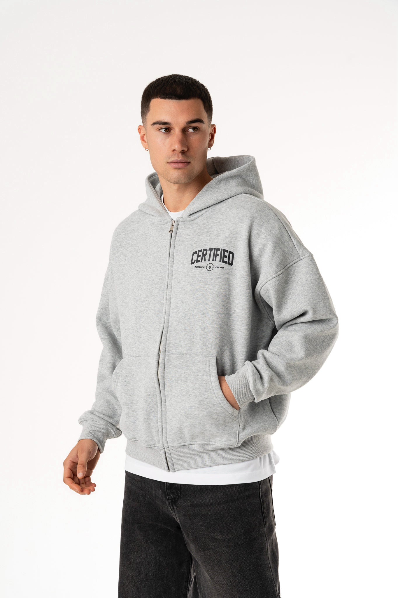 Certified Men's Zip Hoodie Grey