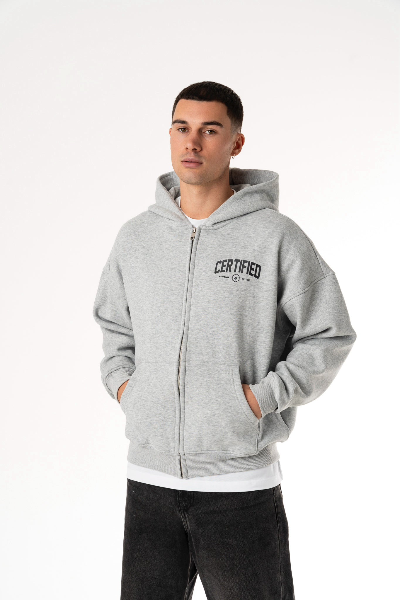 Certified Men's Zip Hoodie Grey