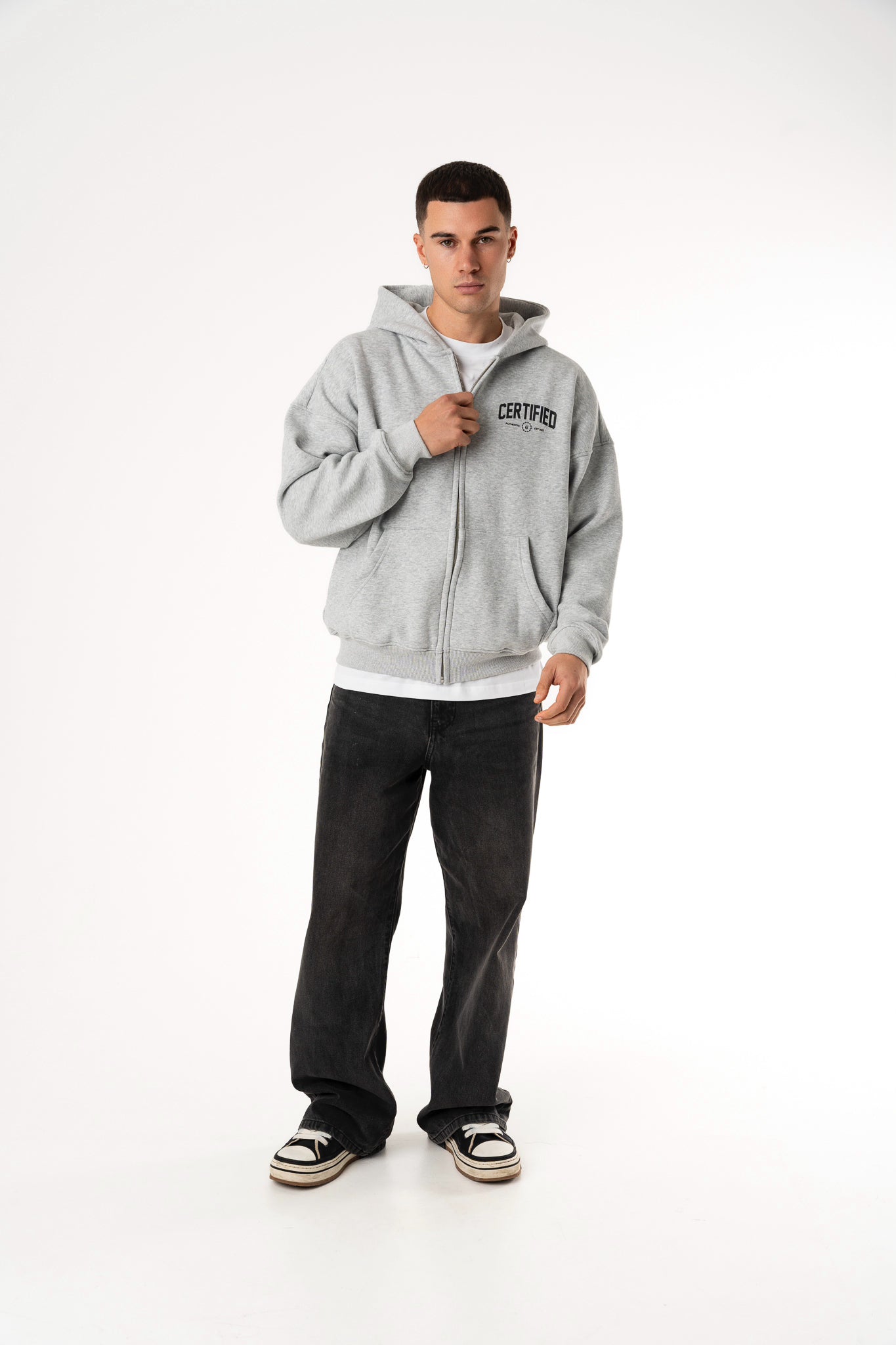 Certified Men's Zip Hoodie Grey